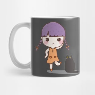 A girl and her Cat Mug